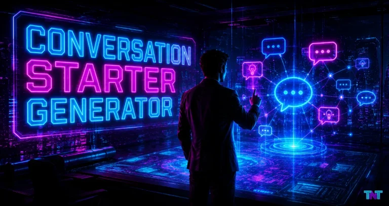 Conversation Starter Generator for Friends, Family, Dates, Networking, and Groups