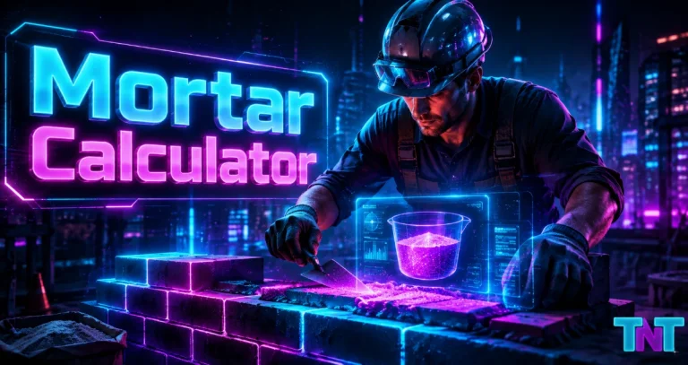 Mortar Calculator for Block Walls, Estimated Block Count, Mortar Bags, Waste, and Material Cost