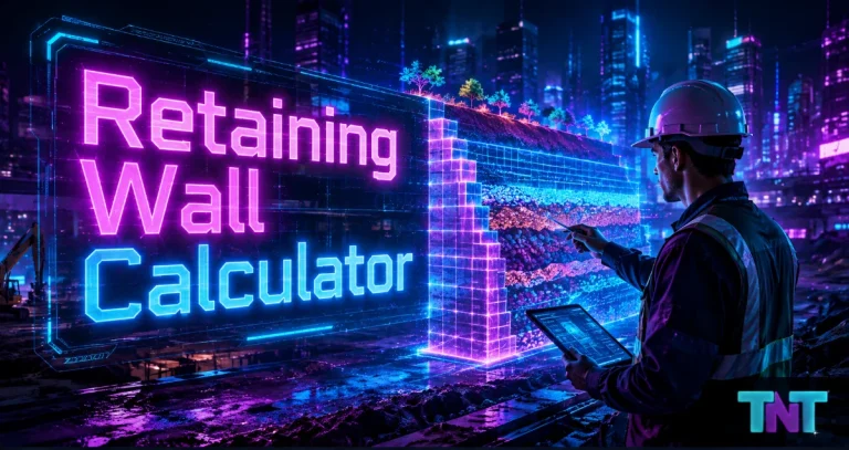 Retaining Wall Calculator for Block Count, Courses, Caps, Waste, and Base Gravel Volume